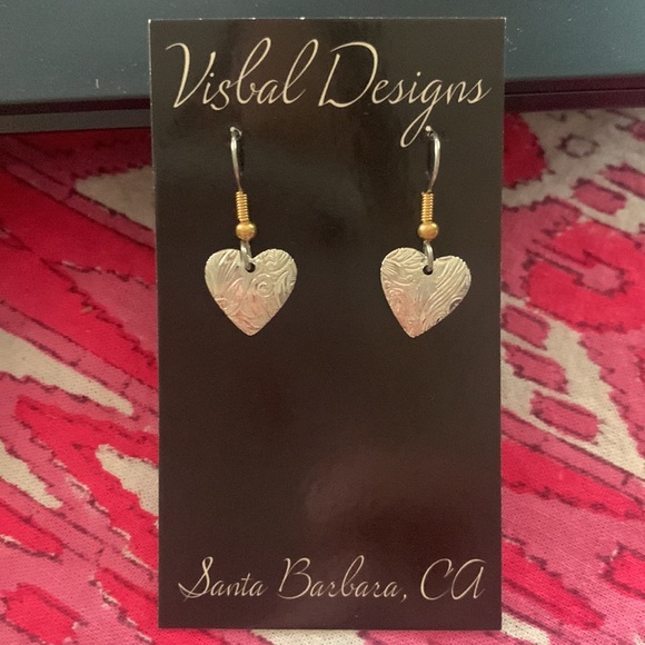 Handmade metal craft earrings, 2 Pairs - Picture 3 of 4
